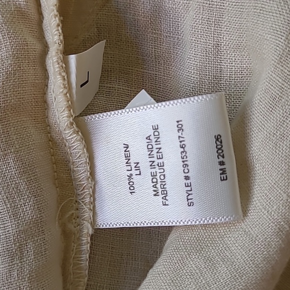 Cloth & Stone Button Down Linen Top - Natural - Picture 12 of 13